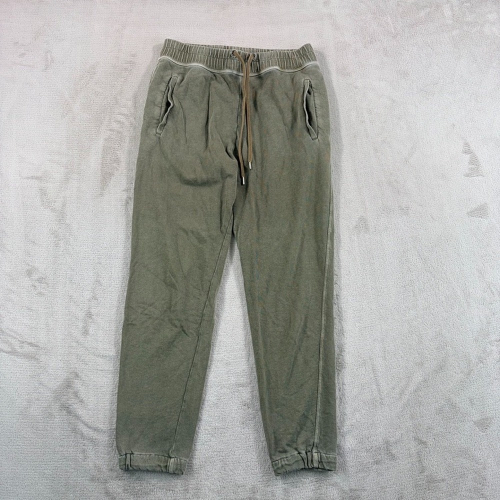 James Perse Vintage French Terry Relaxed Sweatpants in Olive Pigment Women 0 XS